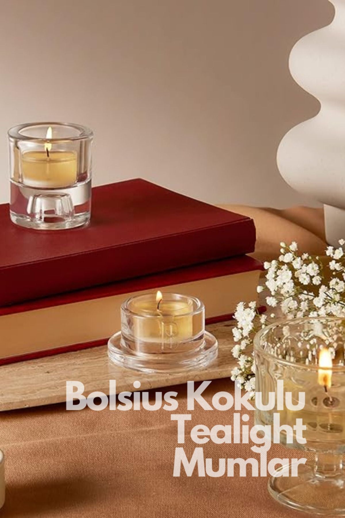 Elma Tarçın Kokulu Tealight Mum, Kırmızı Renkli, 6'lı Paket, 4 Saatlik Yanma Süresi - Ev Mumu - İç Dekorasyon - Doğal Özler - Doğal Vegan Balmumu İçerir - Palmiye Yağı İçermez - Herseyben.dealkolsüz kokuAmbians