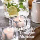 Lavanta Kokulu, Karışık Renkli 3,5 Saat Yanma Süreli Tealight Mum (30'lu Paket) - Herseyben.deAmbiansbolsius