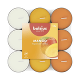 Mango Kokulu, Karışık Renkli 3,5 Saat Yanma Süreli Tea light Mum (18'li Paket) - Herseyben.deAmbiansbolsius